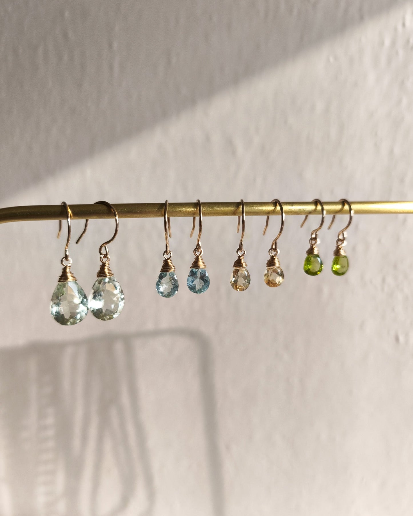 Peridot drop earrings