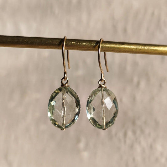 Green amethyst earrings