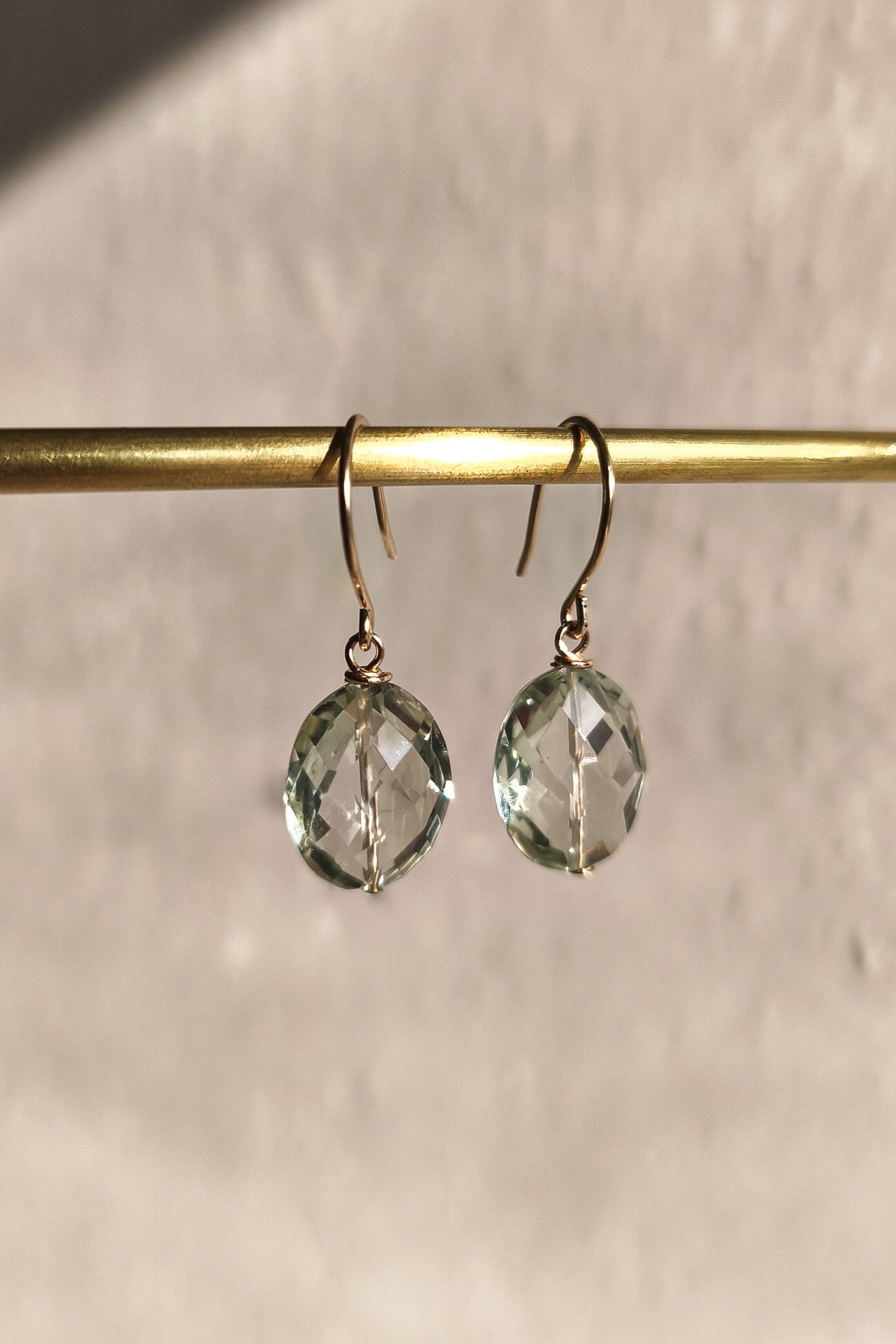 Green amethyst earrings
