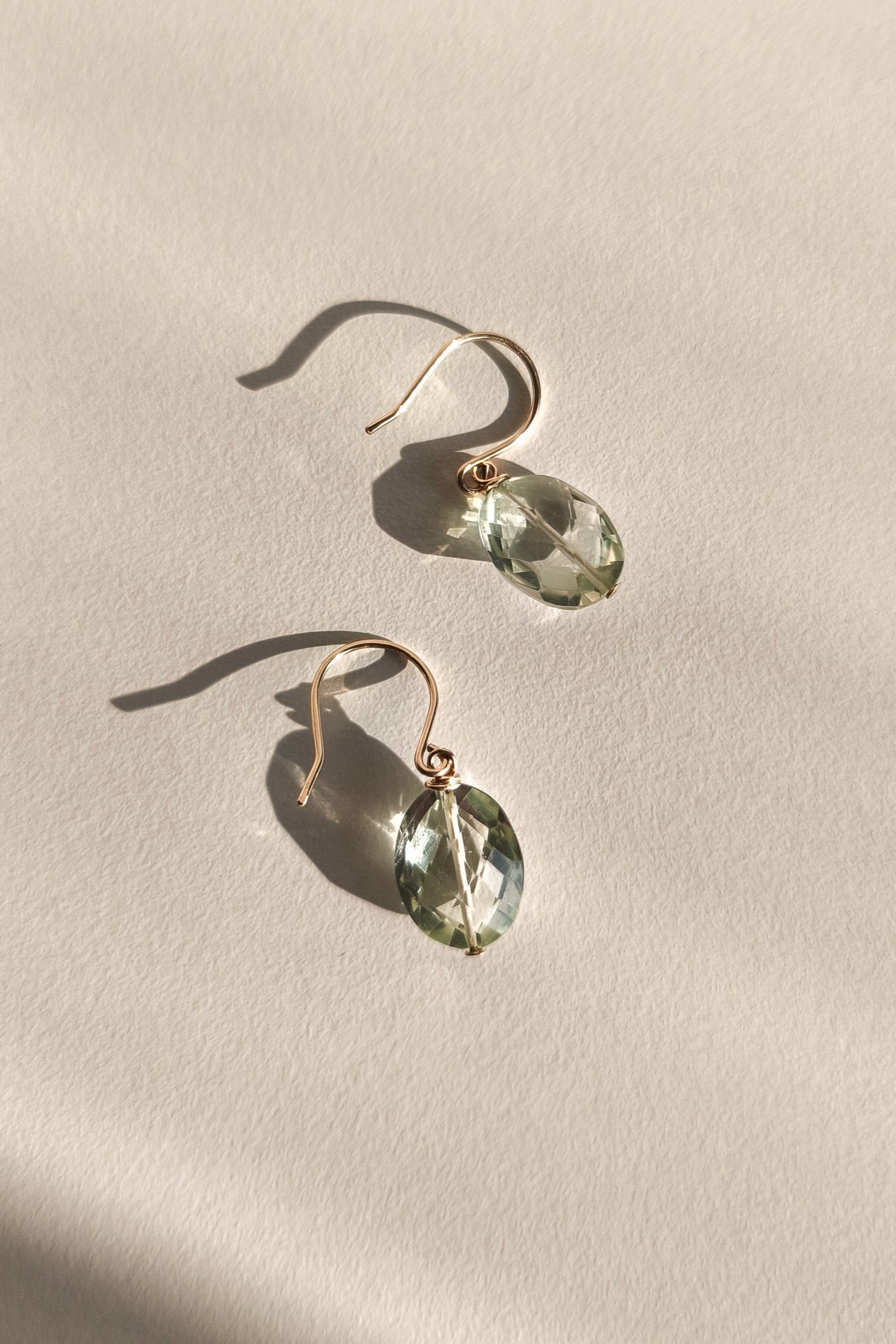 Green amethyst earrings