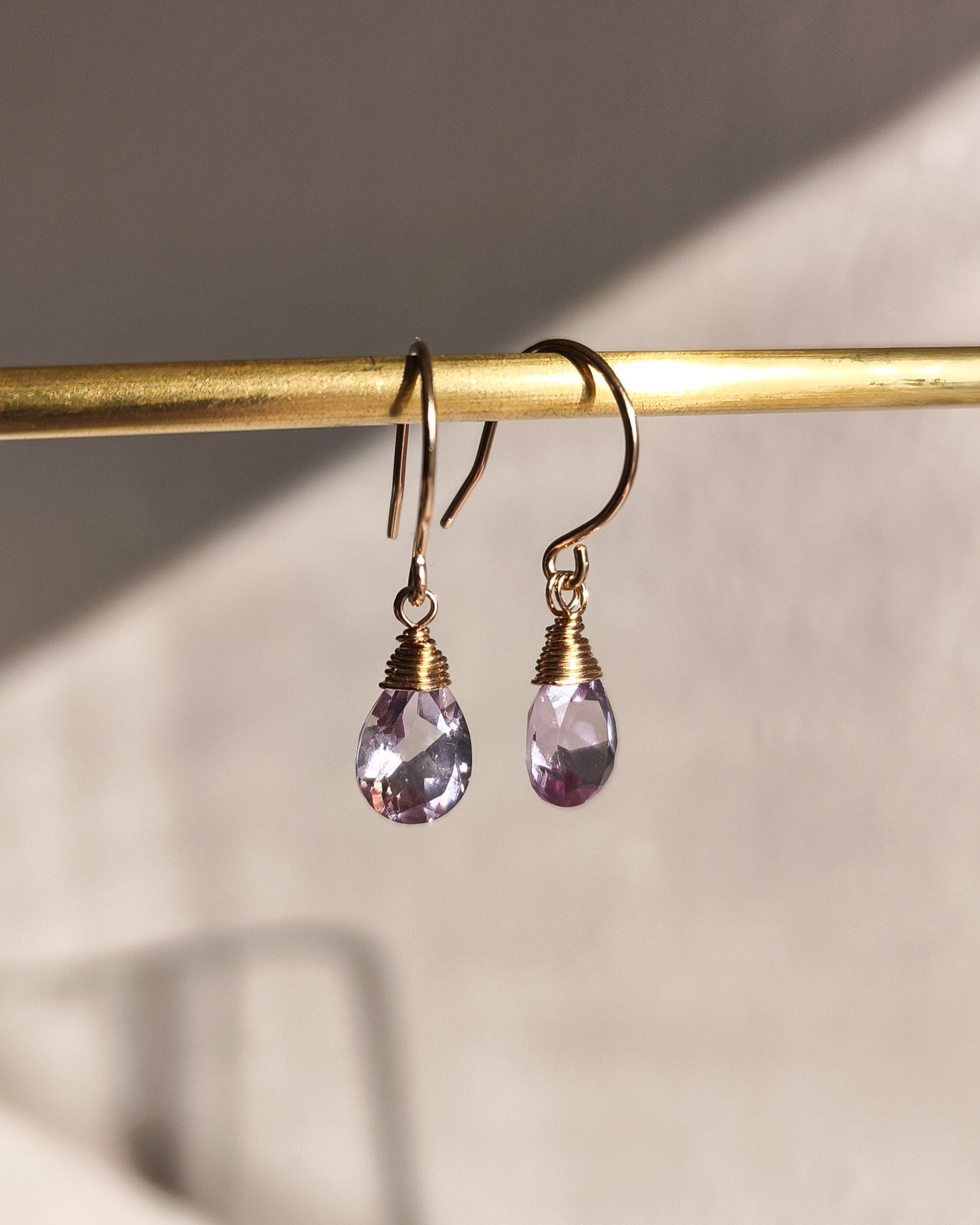 Amethyst drop earrings