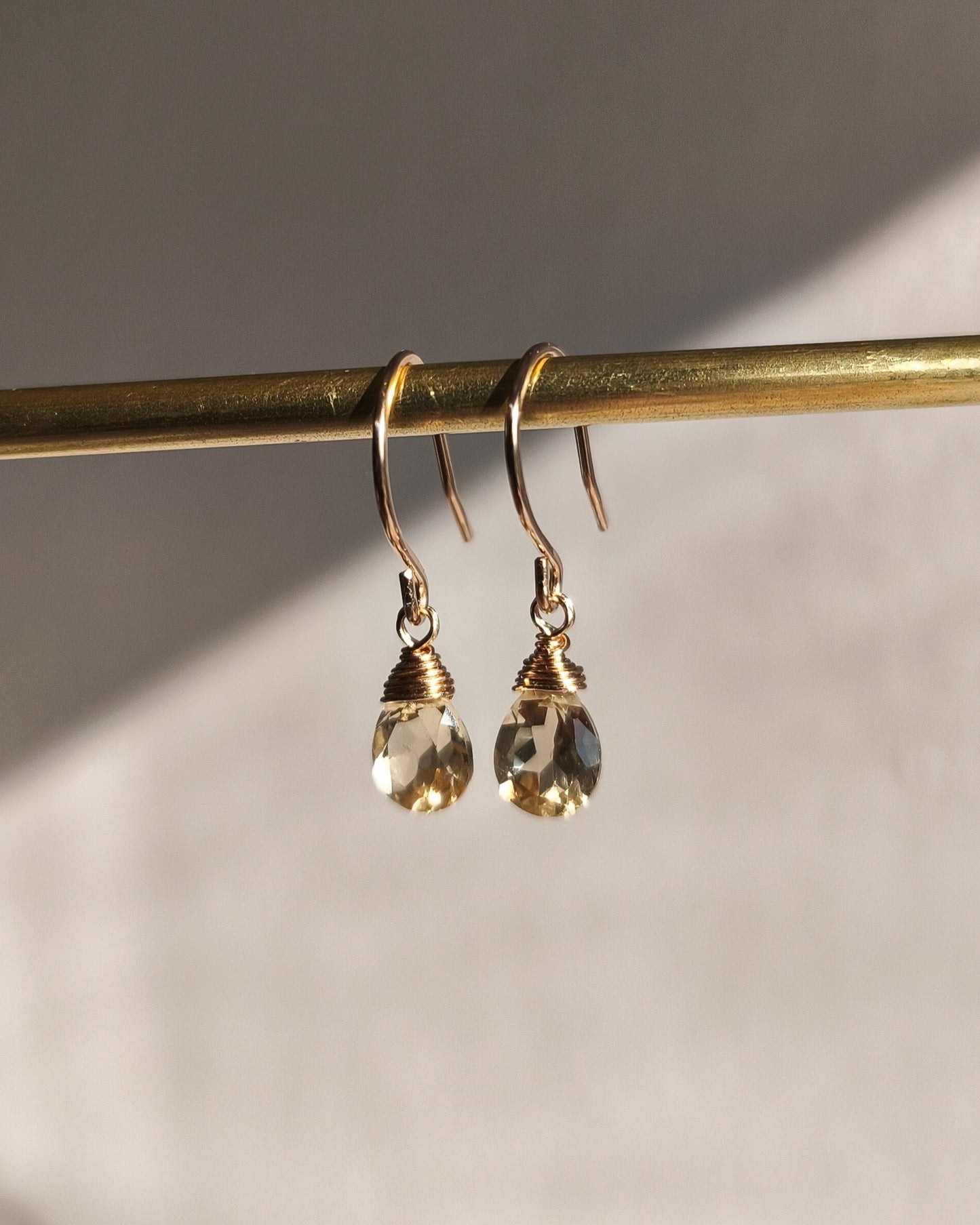 Citrine drop earrings