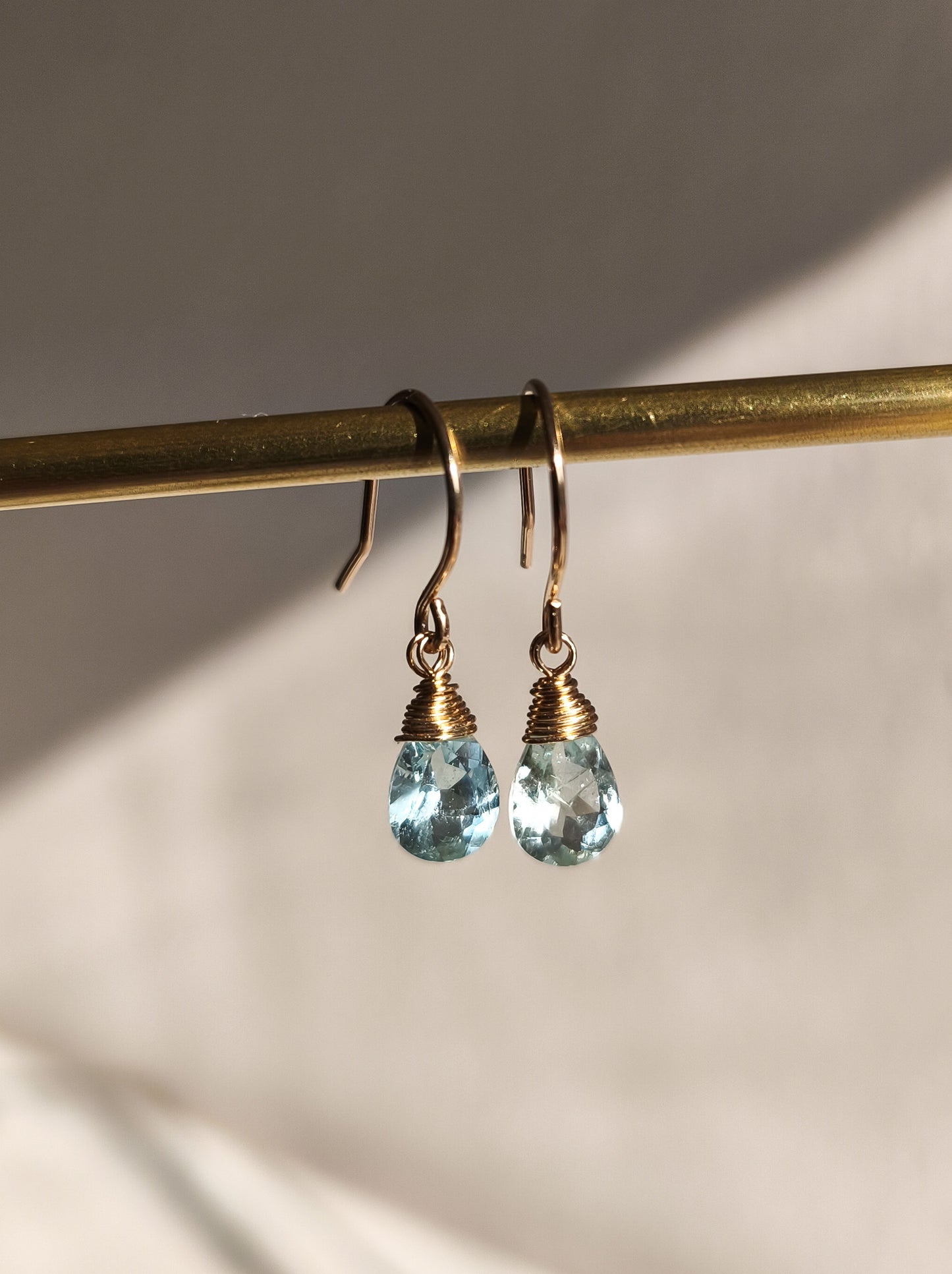 Aquamarine drop earrings
