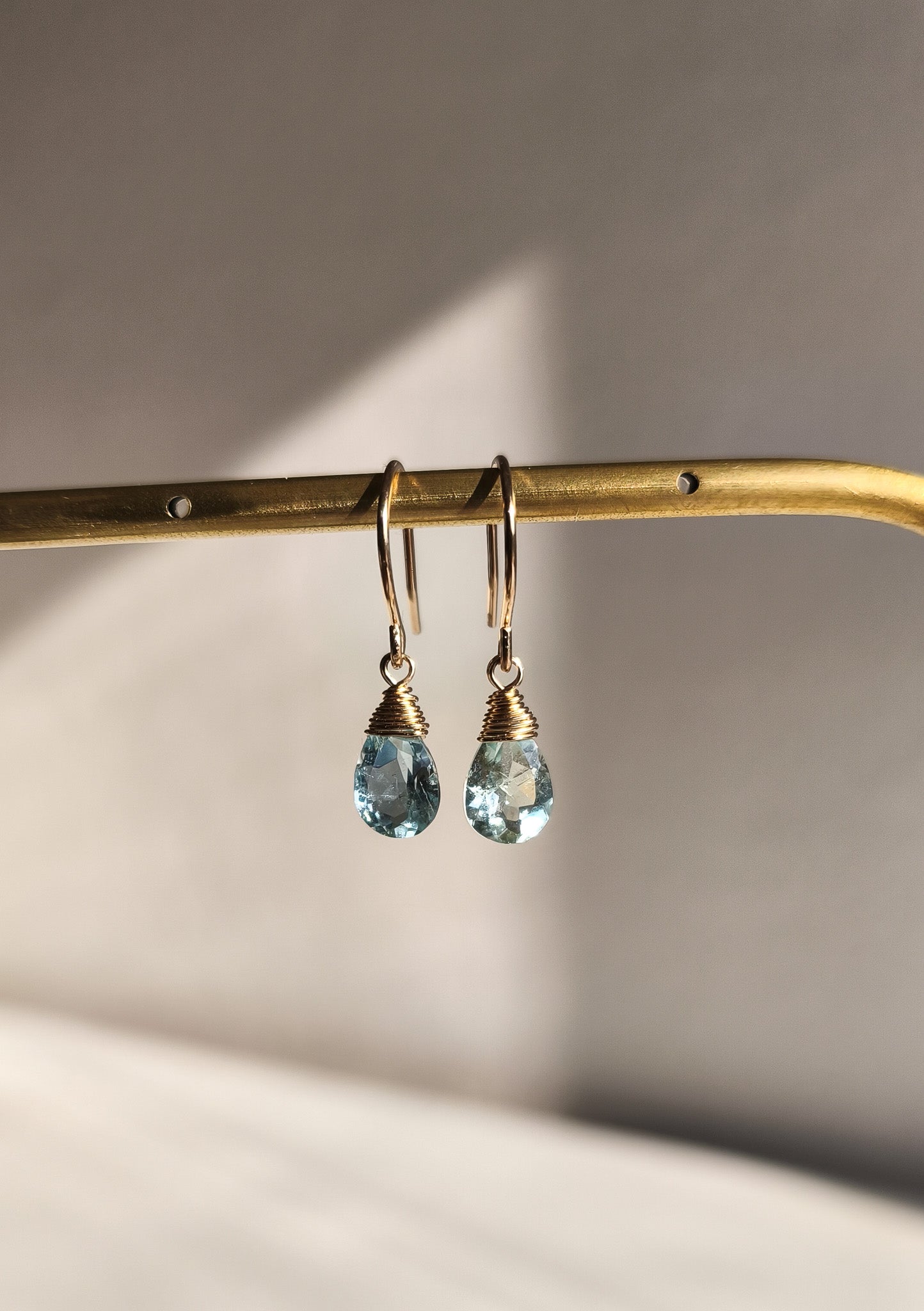 Aquamarine drop earrings