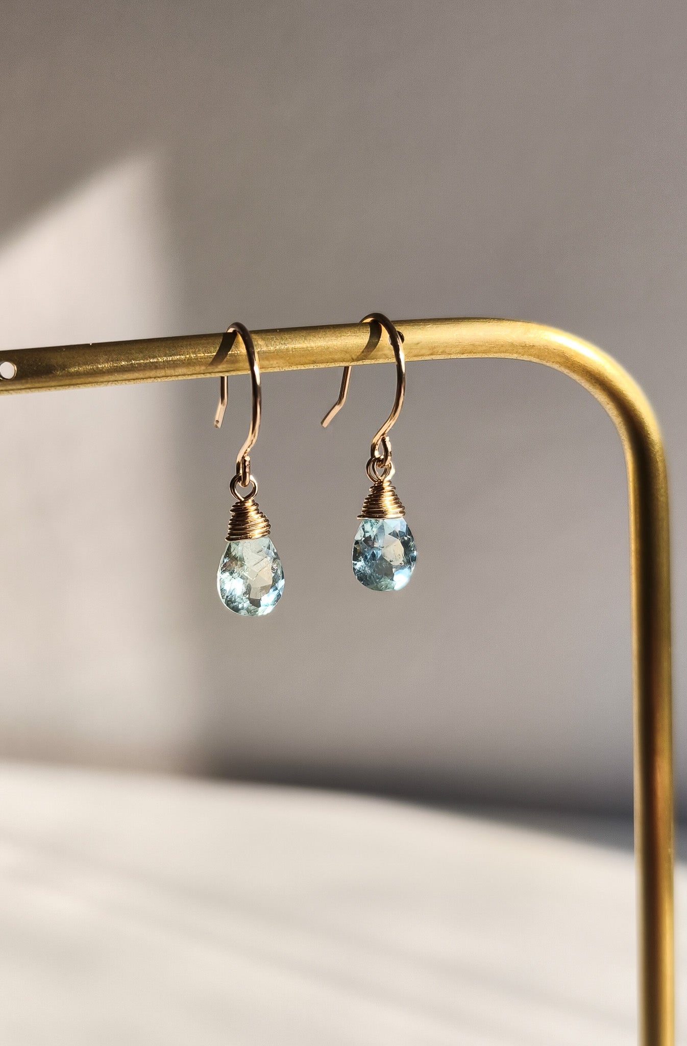 Aquamarine drop earrings
