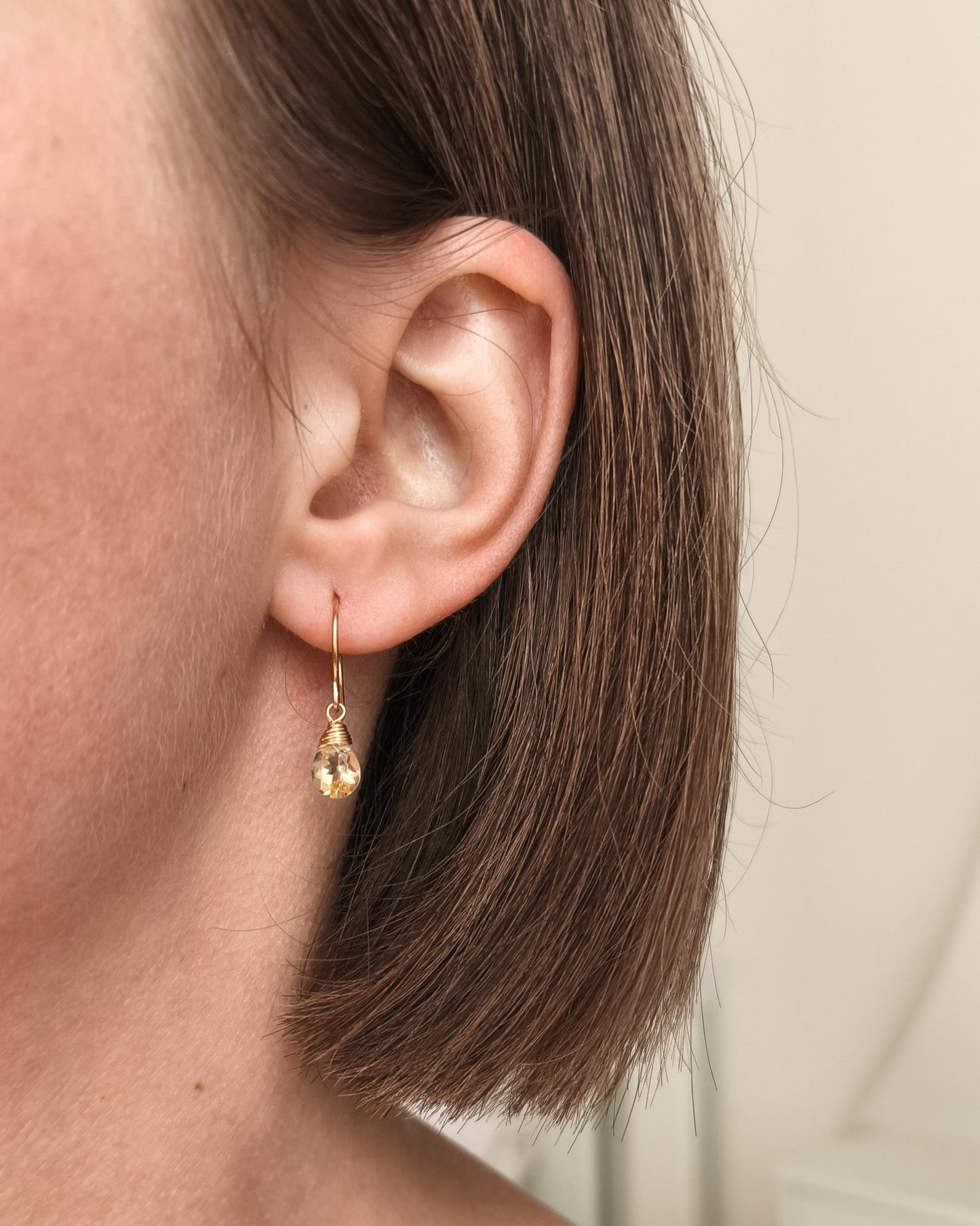 Citrine drop earrings