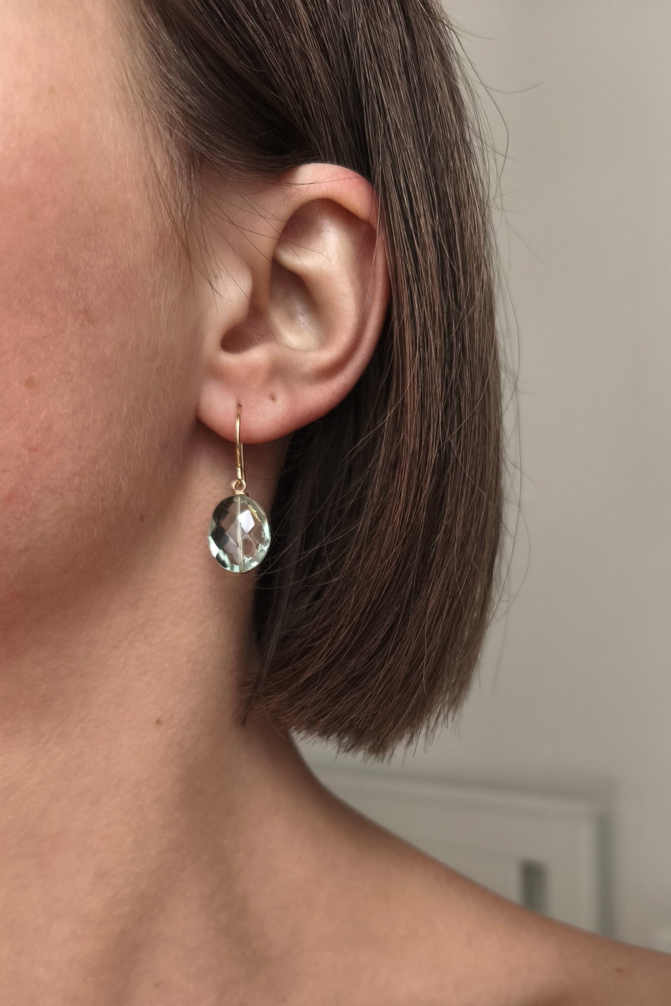 Green amethyst earrings