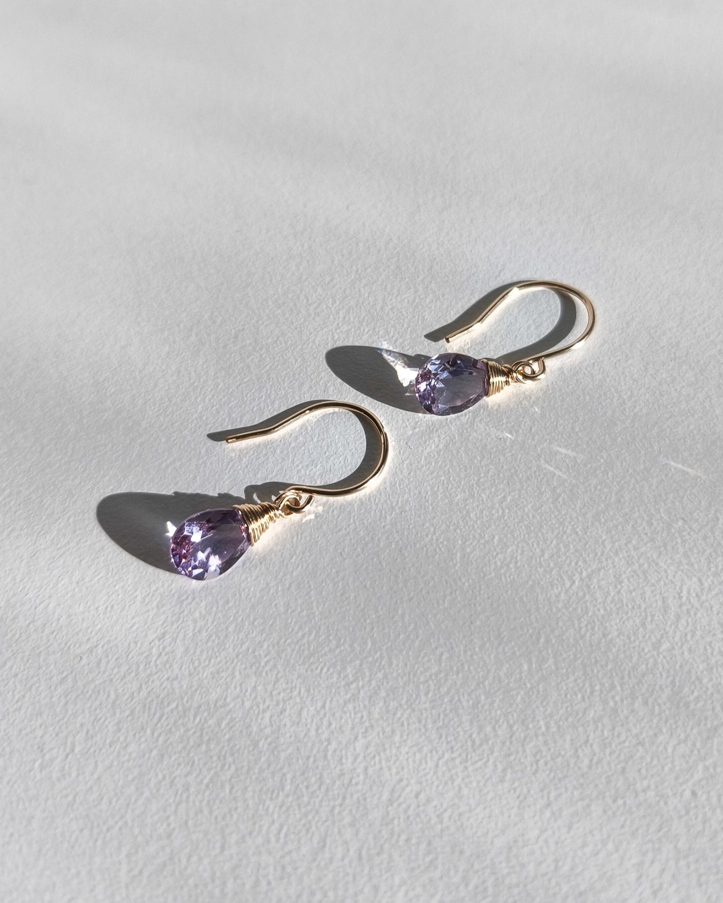 Amethyst drop earrings