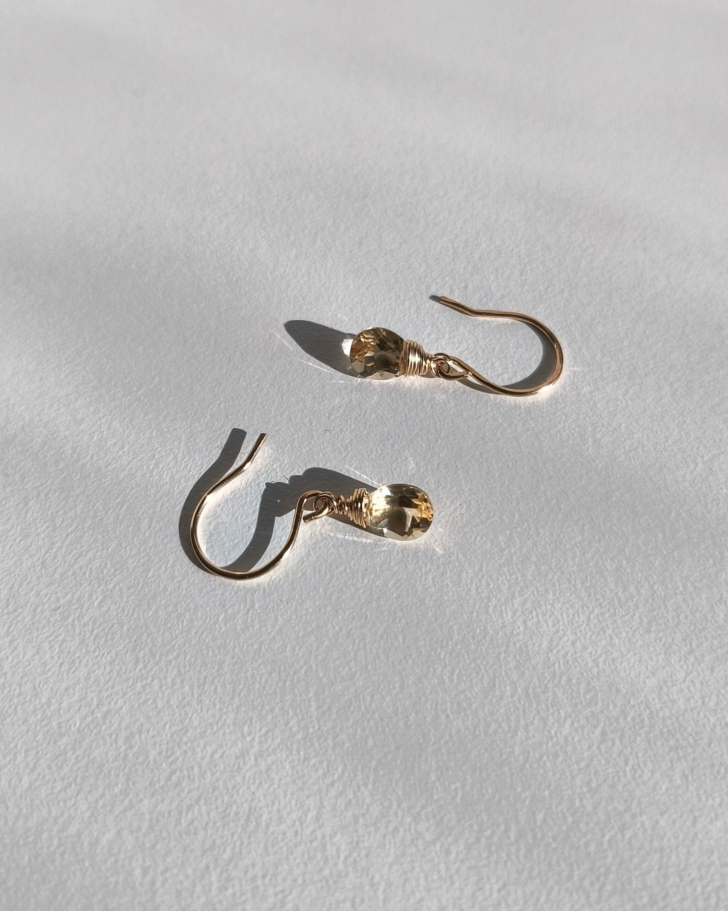 Citrine drop earrings