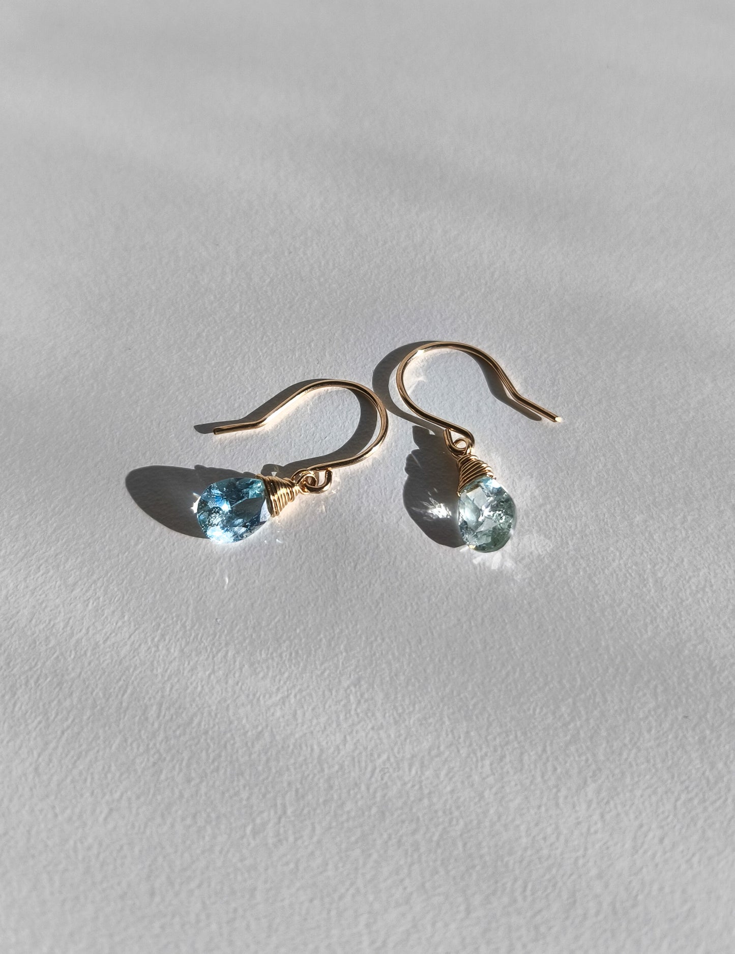 Aquamarine drop earrings