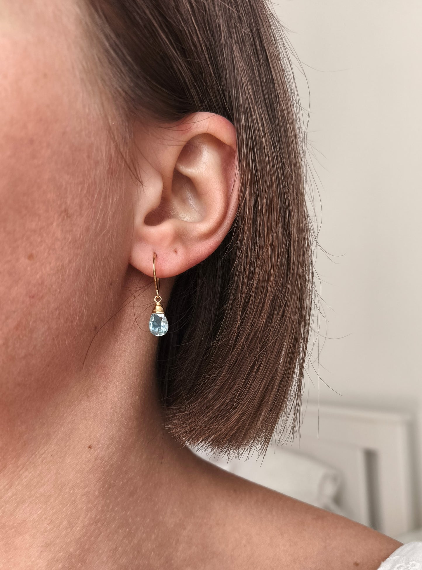 Aquamarine drop earrings