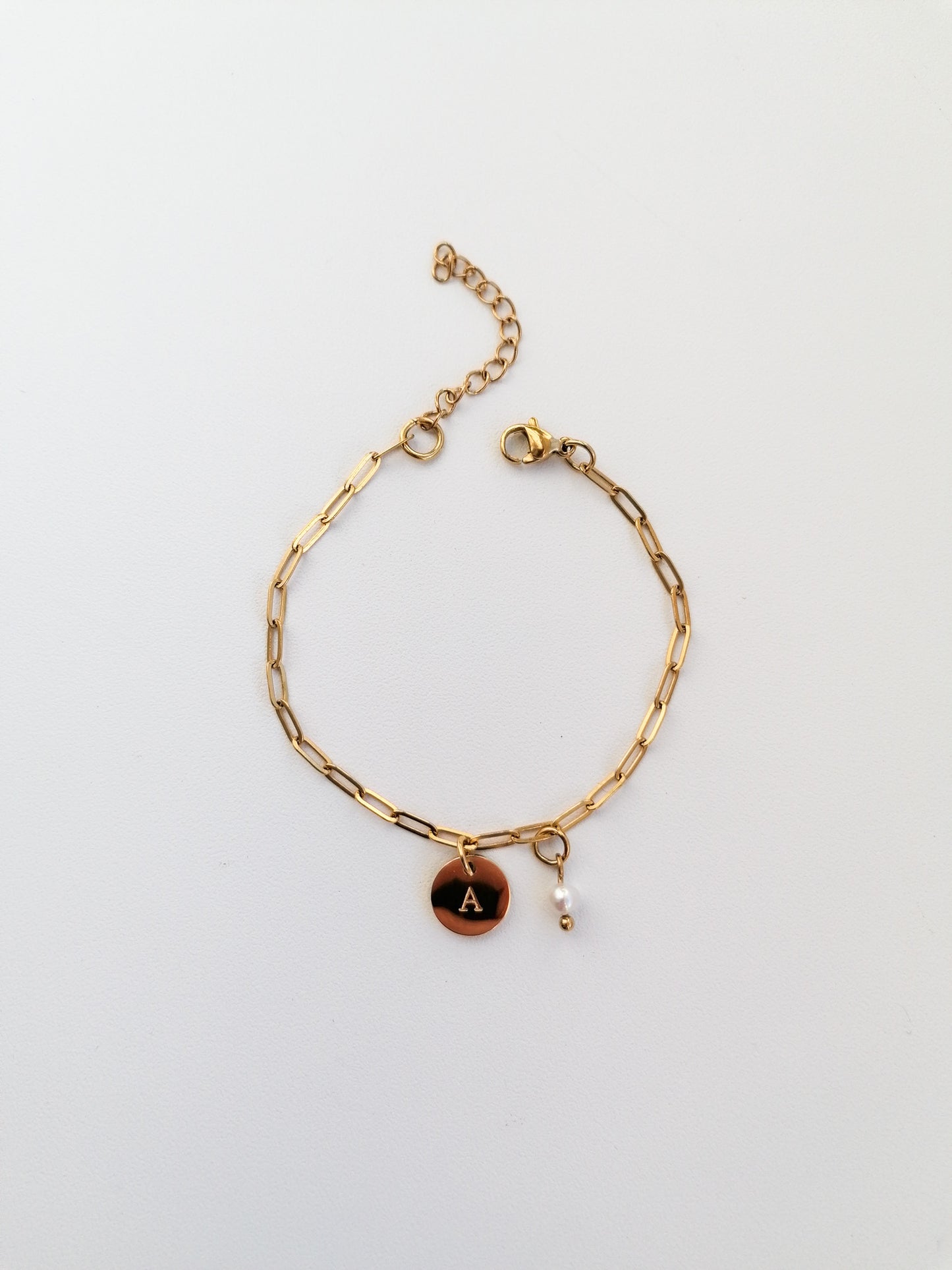 Armband mit Monogramm und Perle