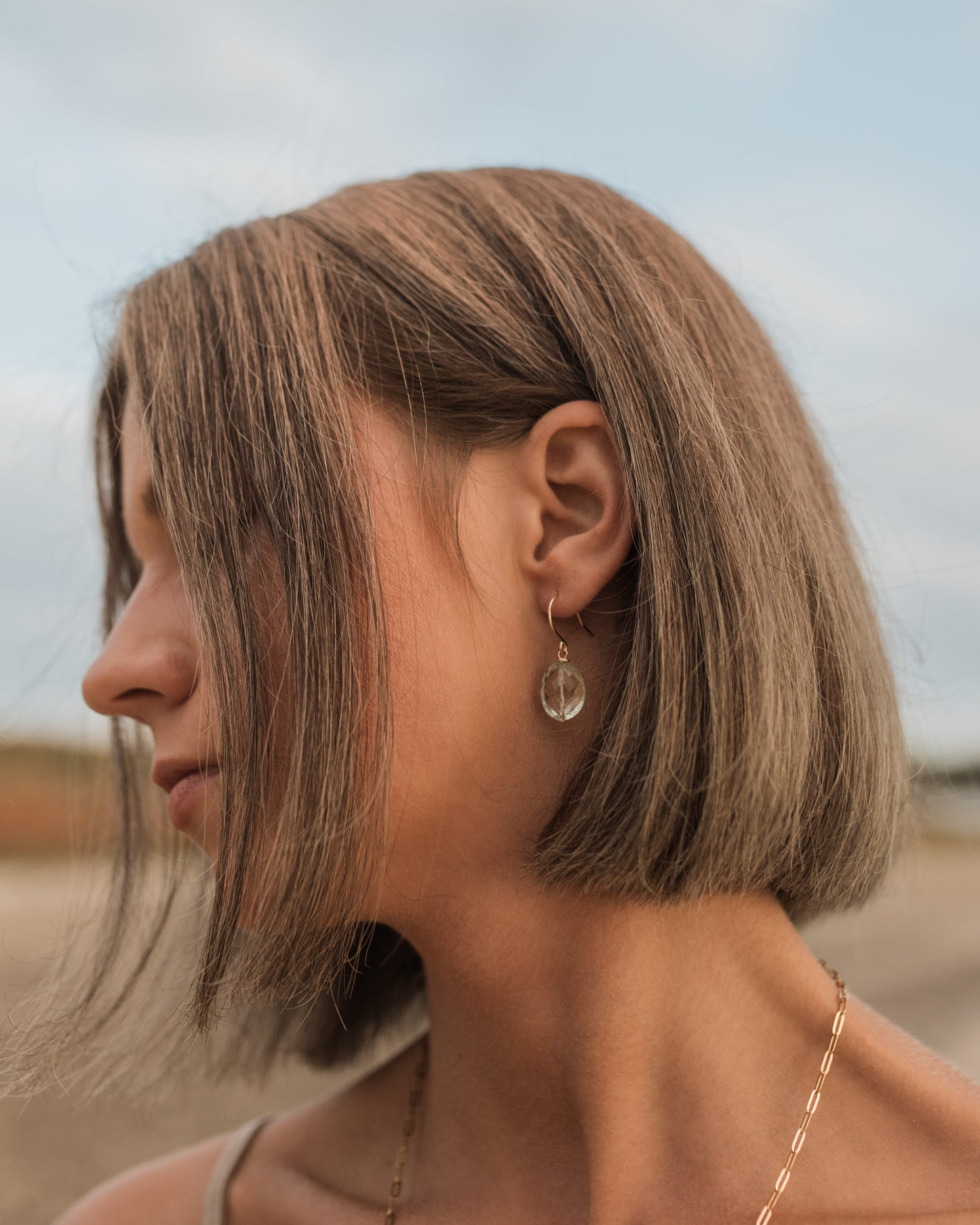 Green amethyst earrings