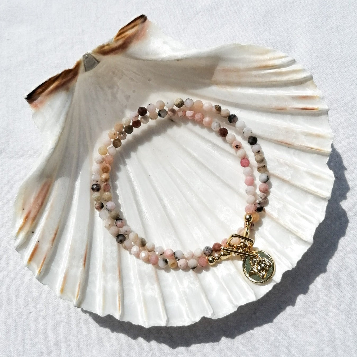 Guardian necklace - pink opal
