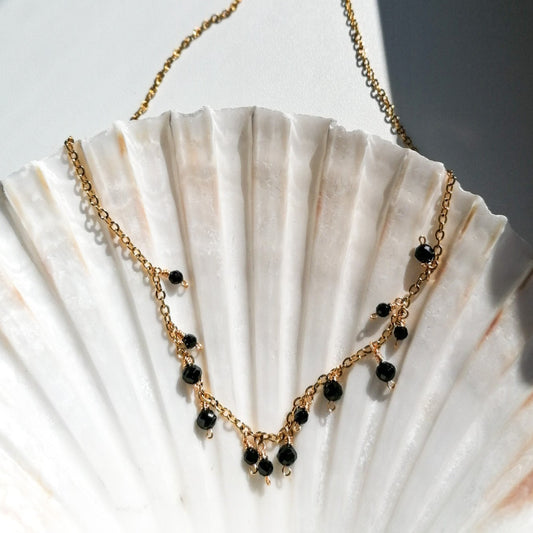 Heidi necklace - black spinel