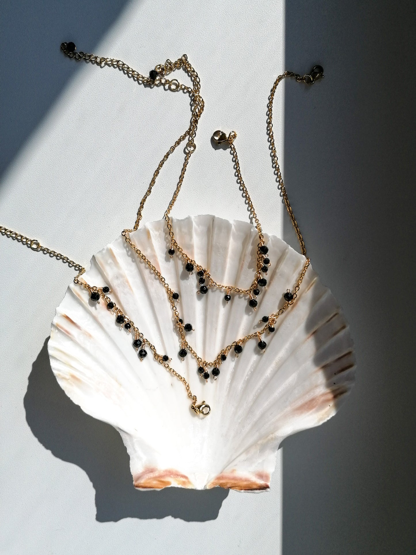 Heidi anklet - black spinel