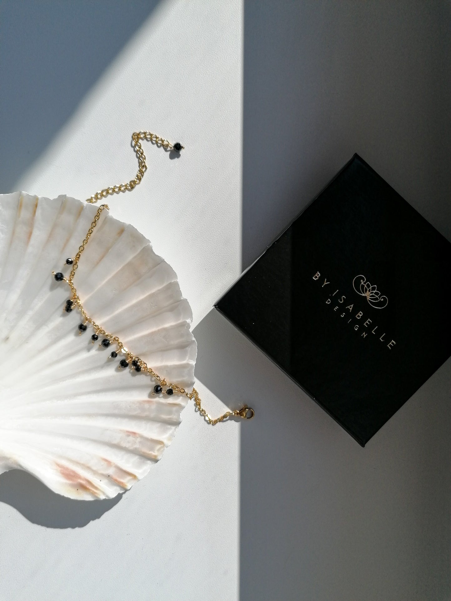Heidi anklet - black spinel