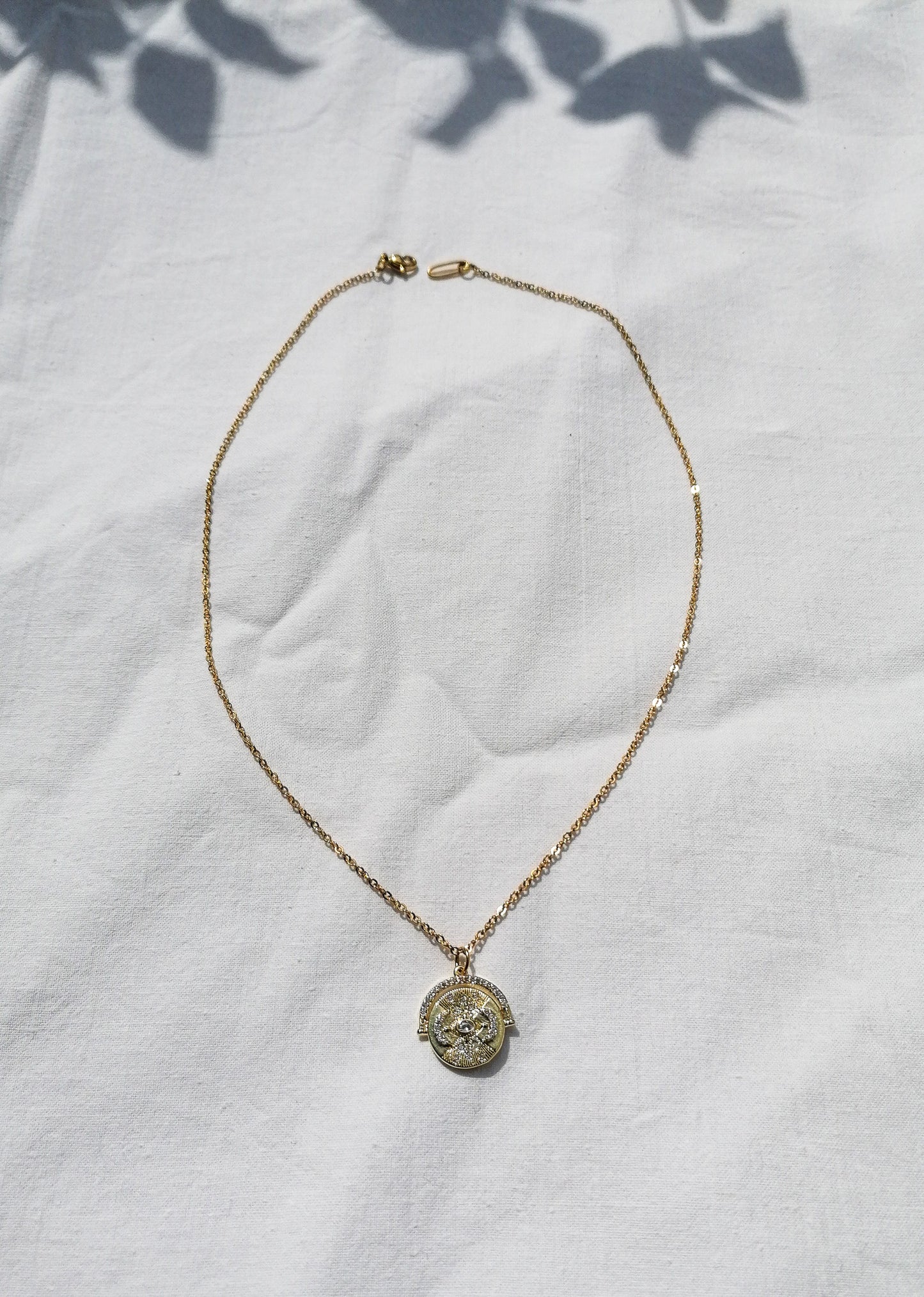 Celestial coin necklace