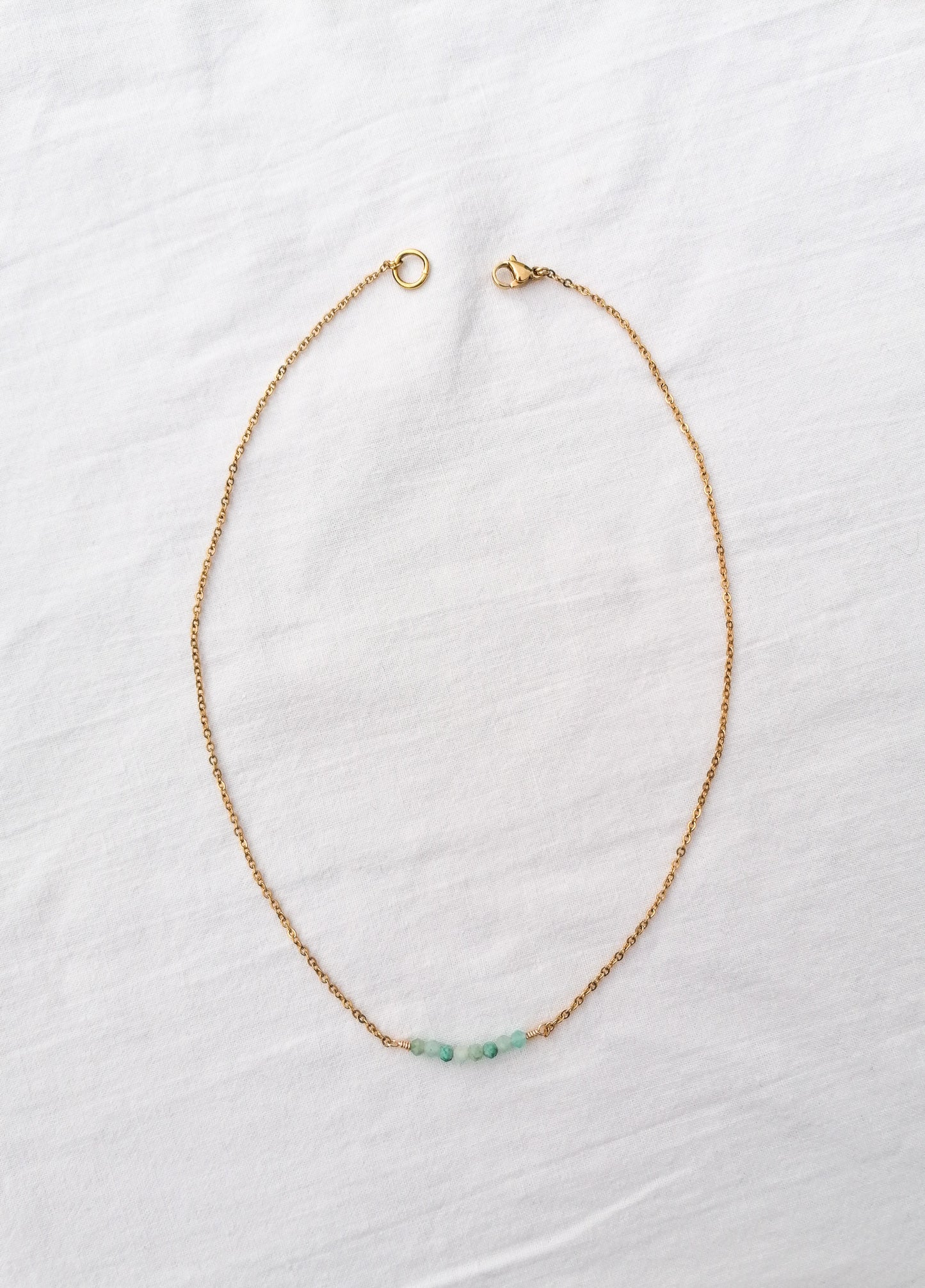Amazonite bar necklace