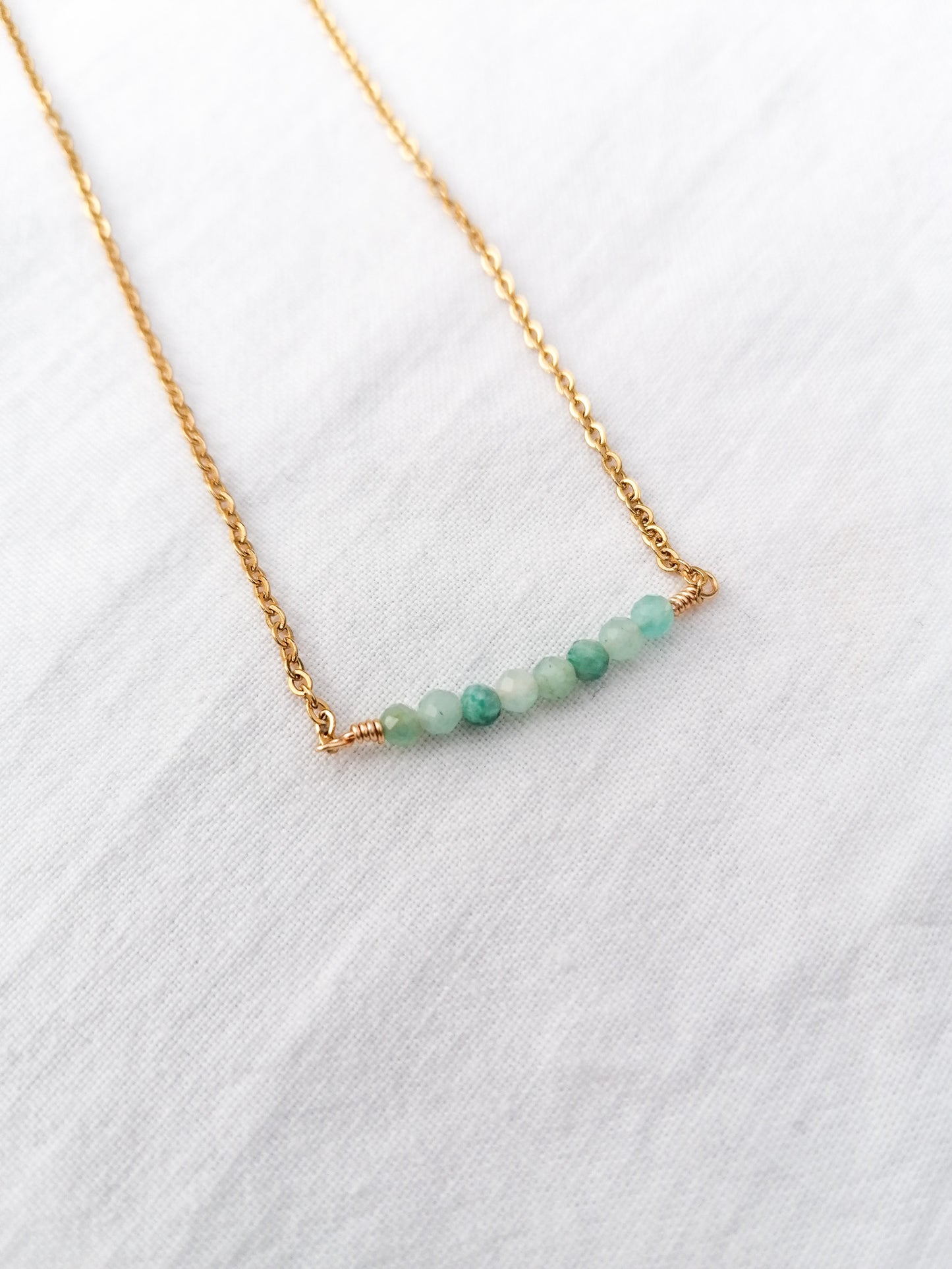 Amazonite bar necklace