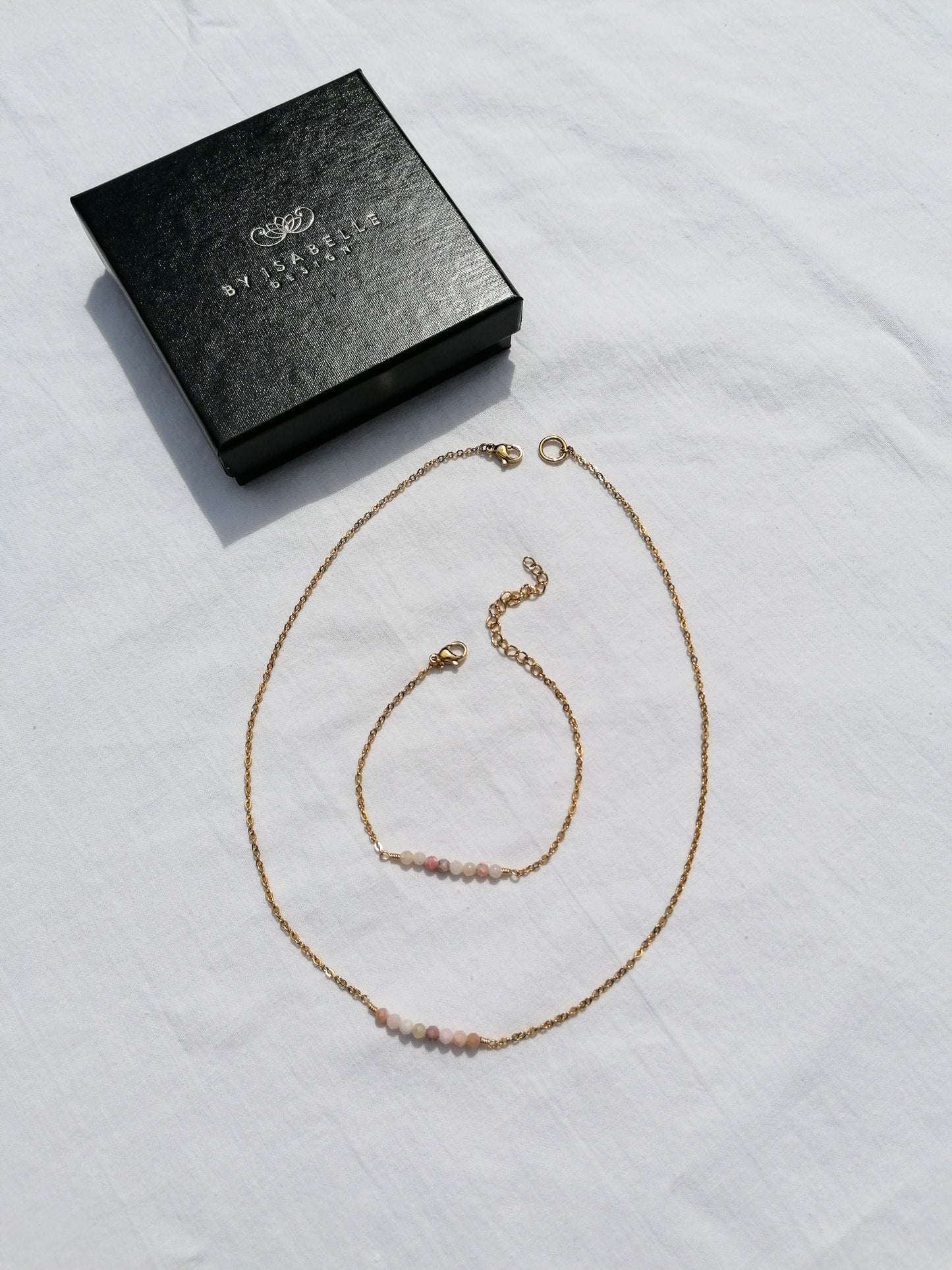 Schmuckset - rosa Opal