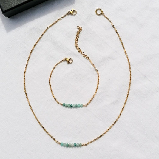Jewelry set - amazonite