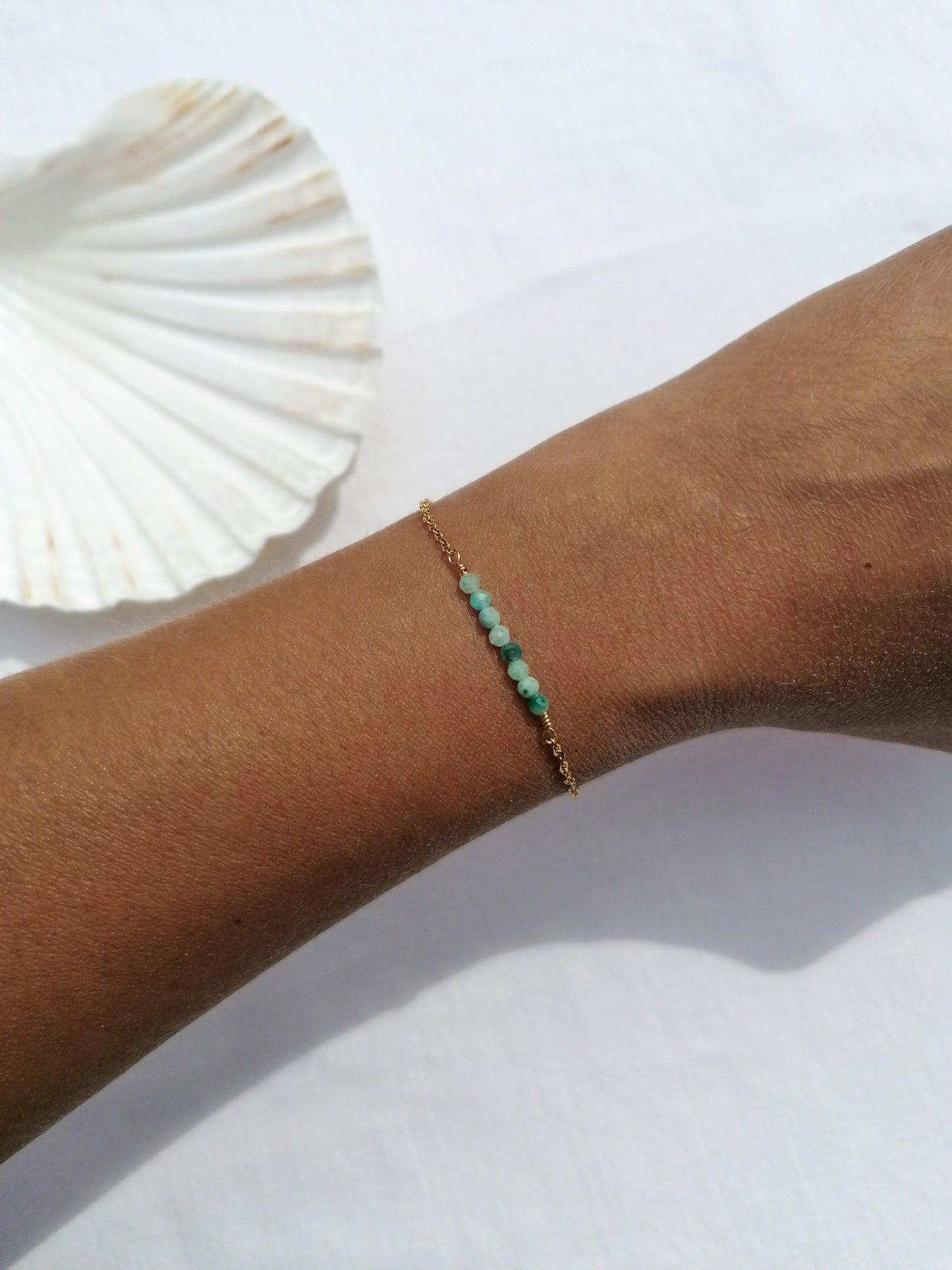 Amazonite bar bracelet