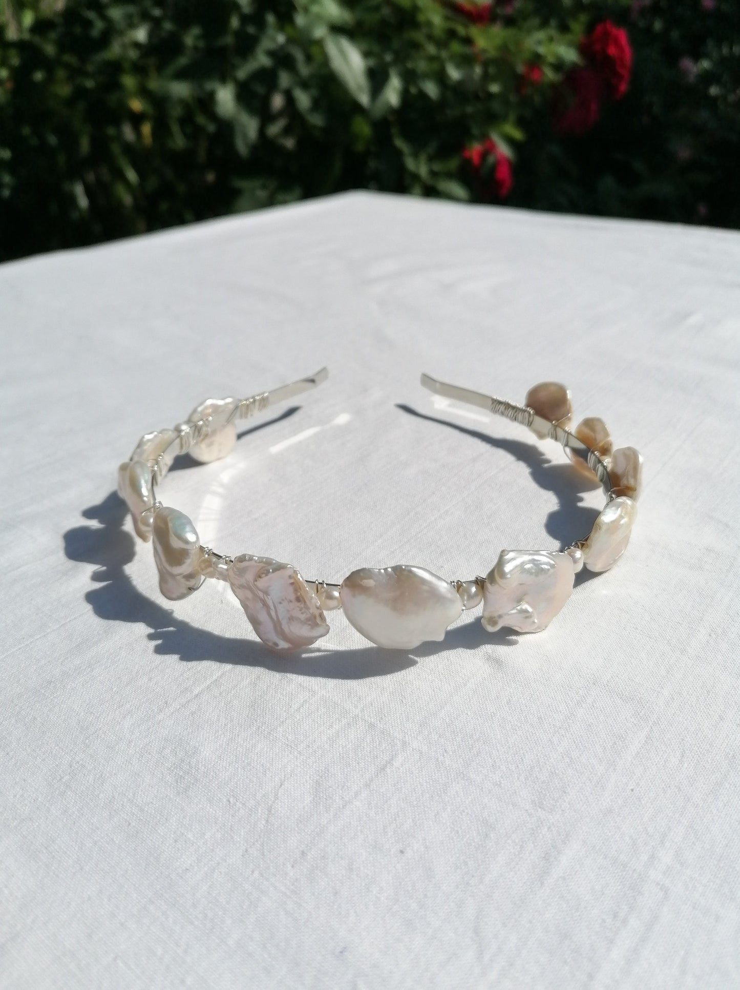 Keshi pearl headband