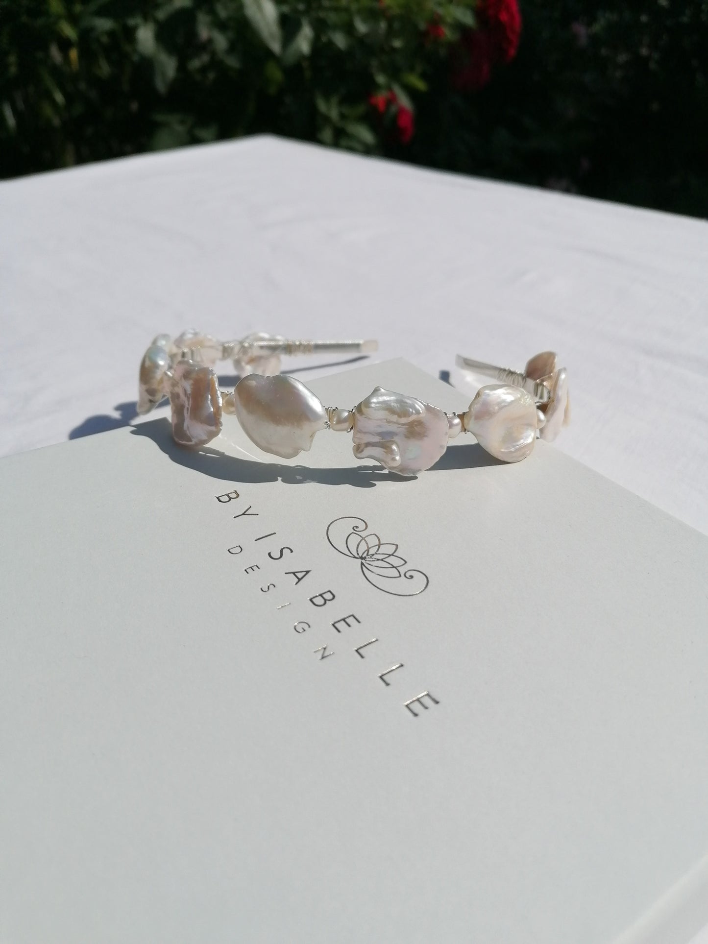 Keshi pearl headband