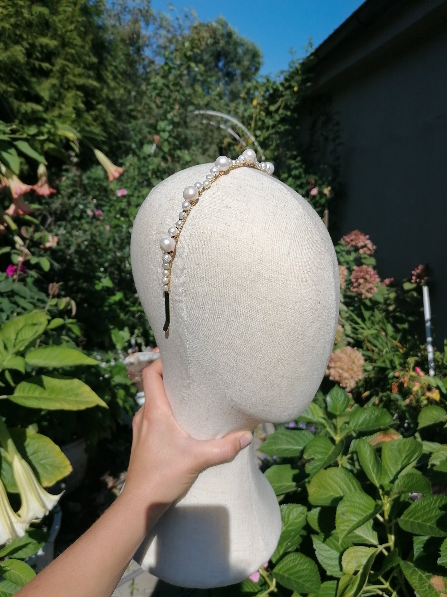 Freshwater pearl tiara