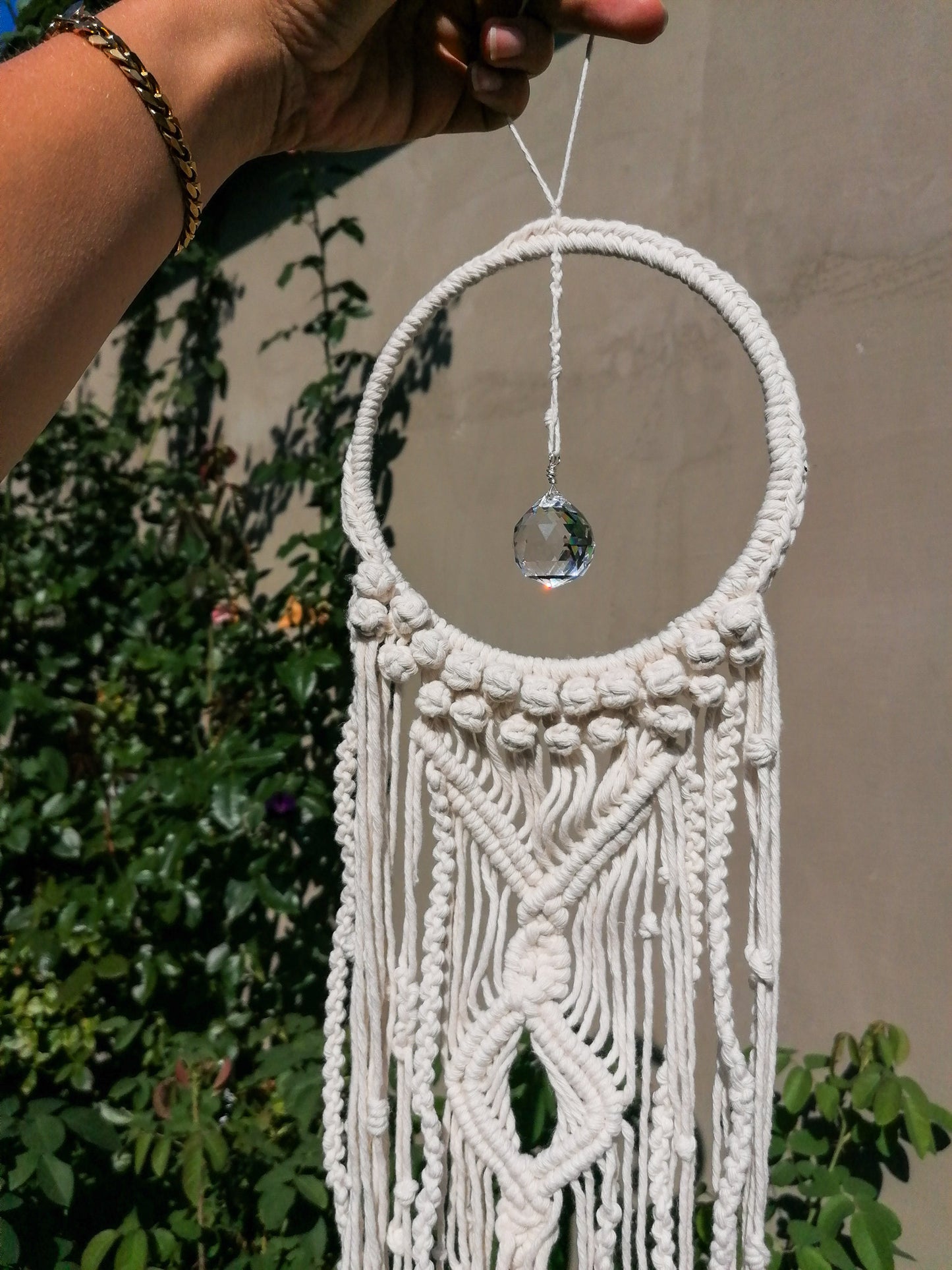 Macramé sun catcher