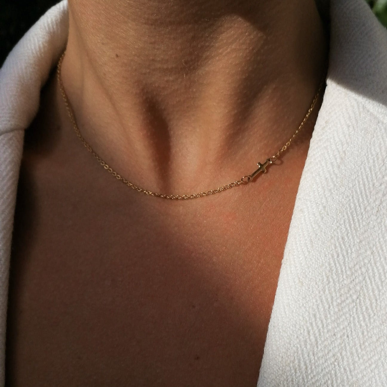 Dainty cross necklace