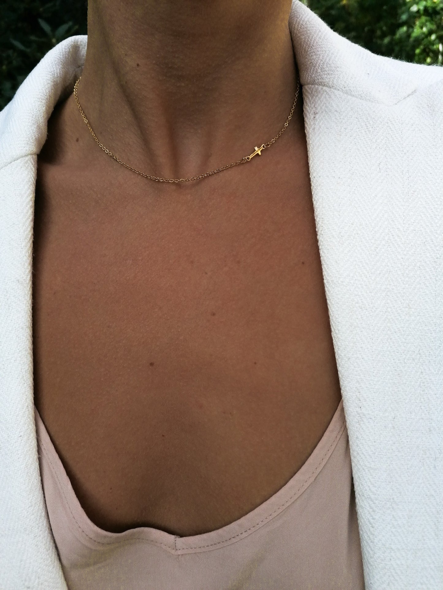 Dainty cross necklace