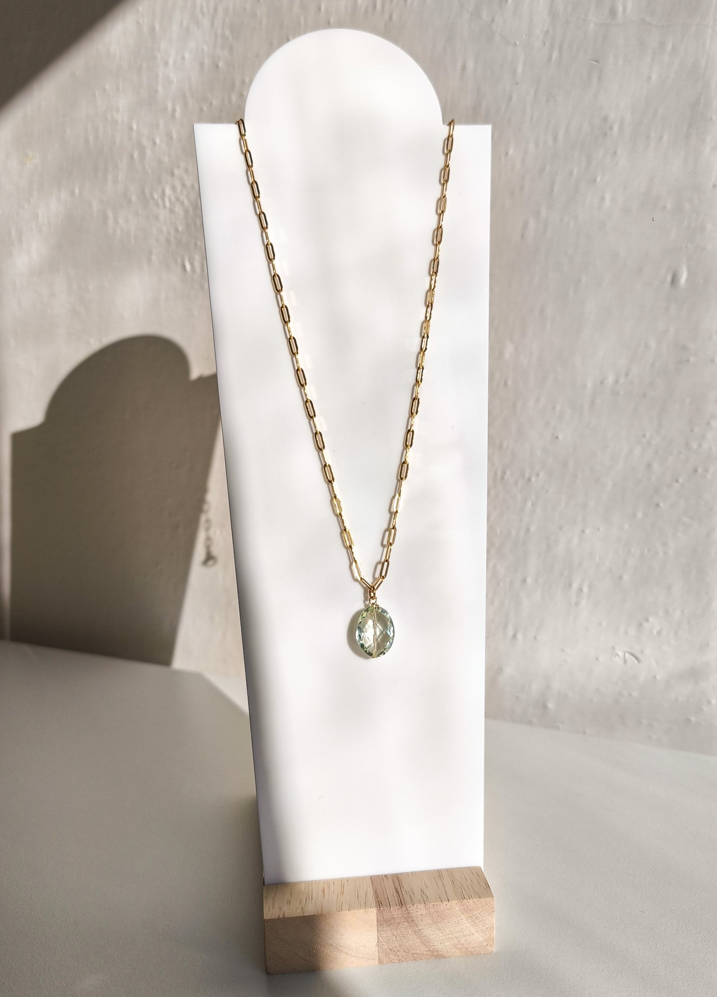 Green amethyst chain nekclace