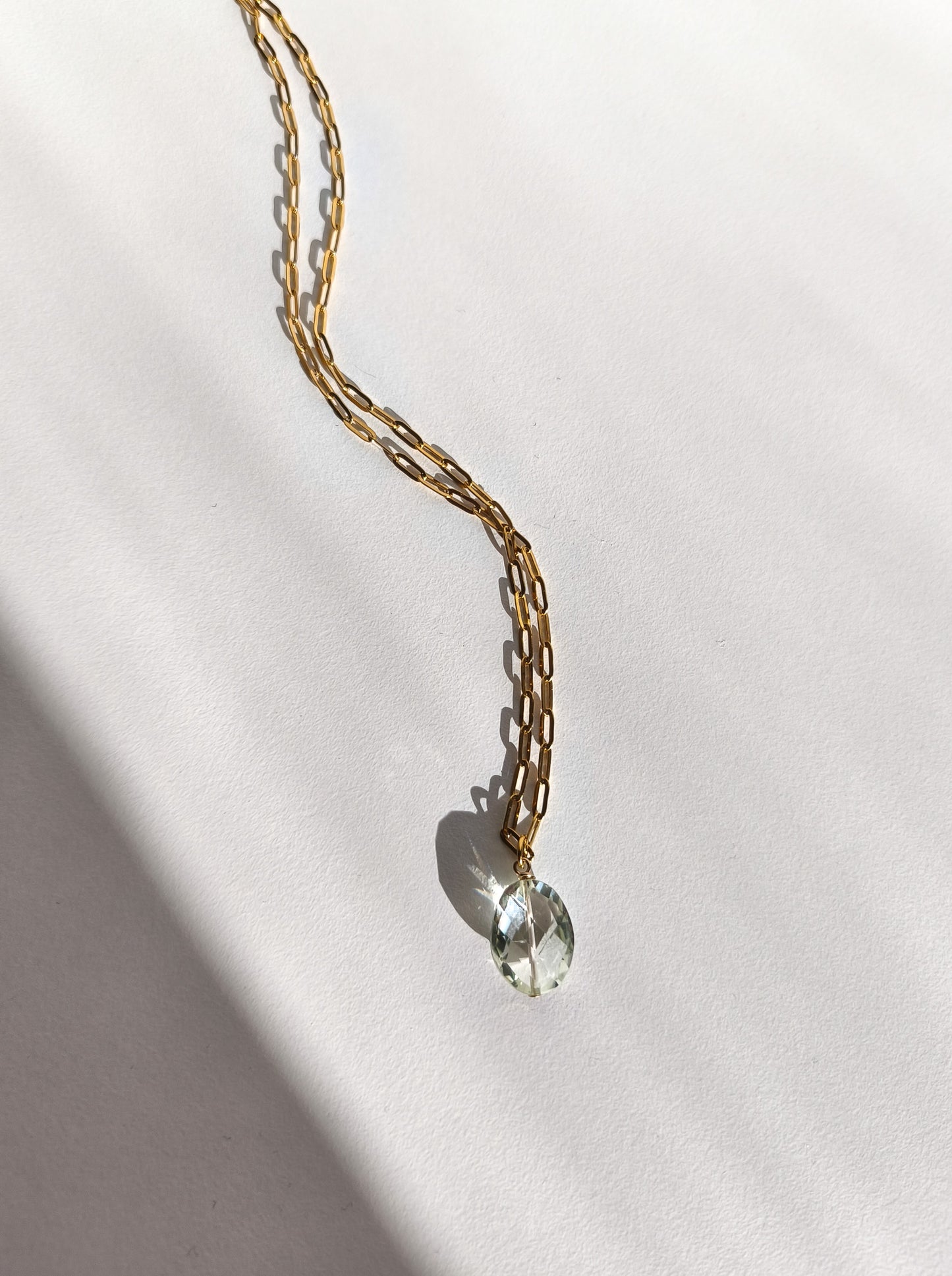 Green amethyst chain nekclace