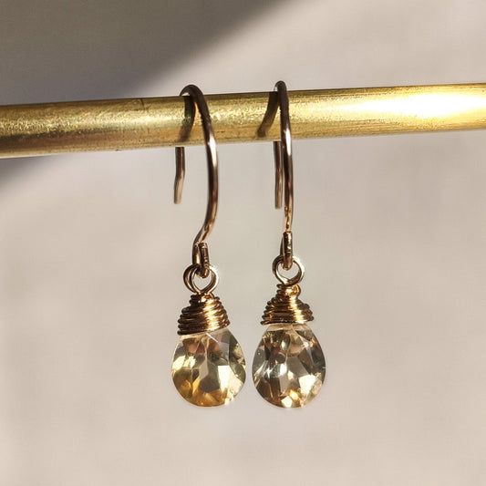 Citrine drop earrings