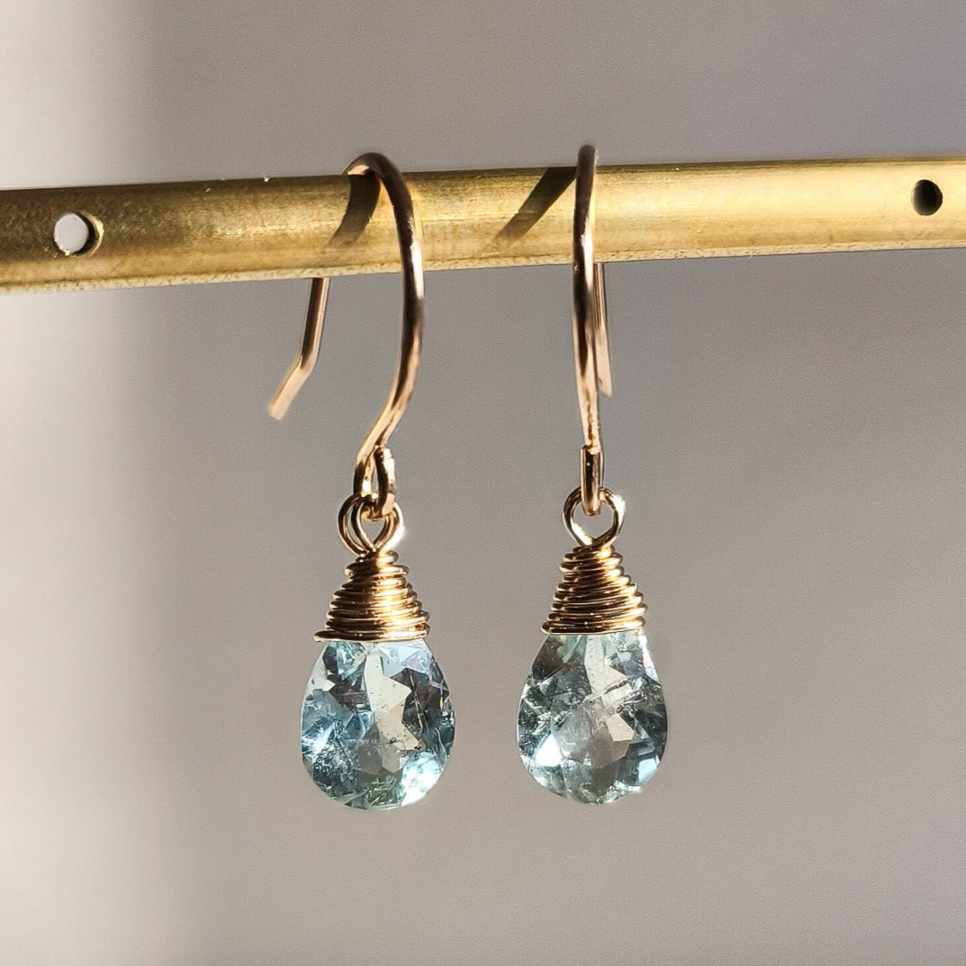 Aquamarine drop earrings