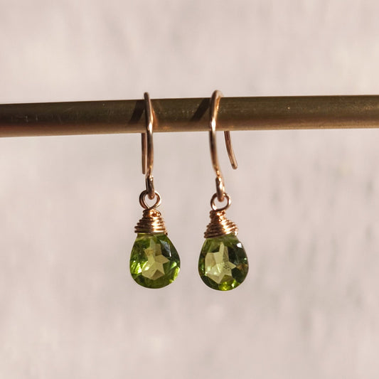 Peridot drop earrings