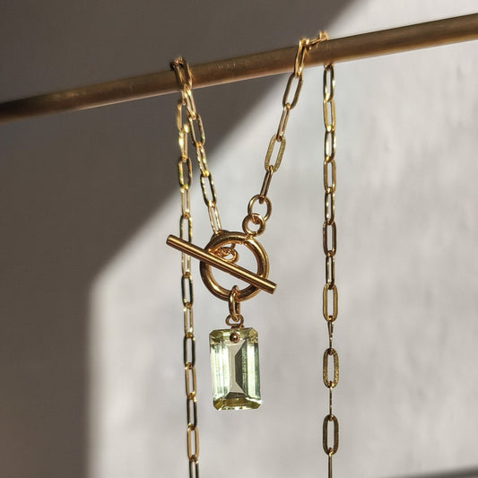 Lemon quartz necklace