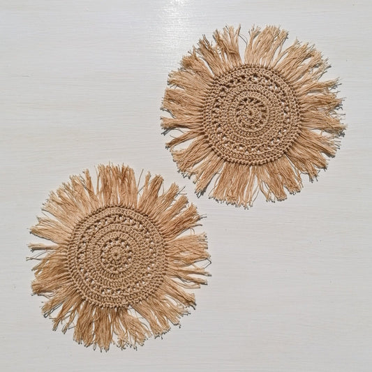 Coasters with fringes