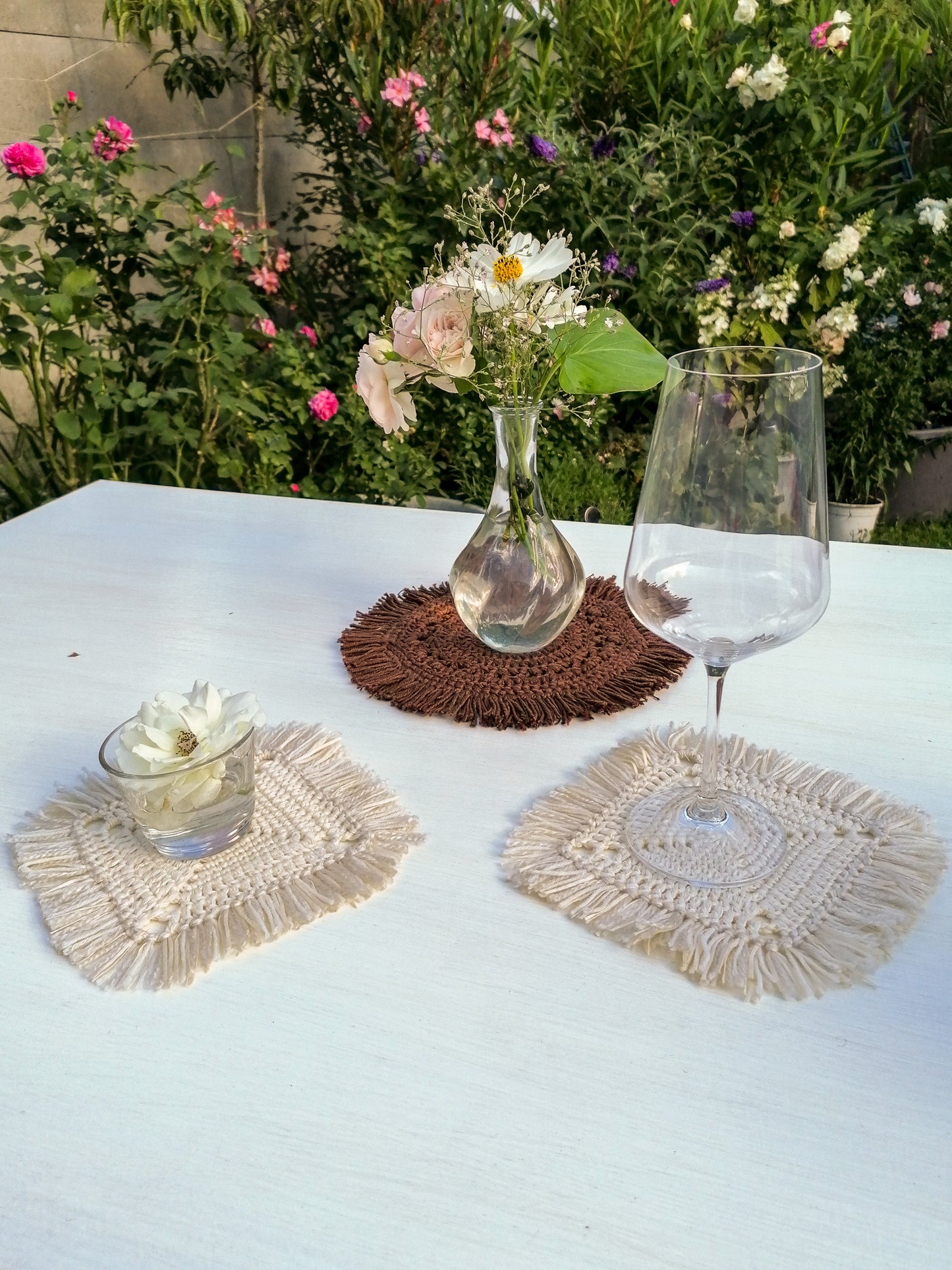 Cup coaster set - beige