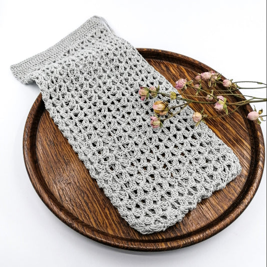 Exfoliating washcloth - grey