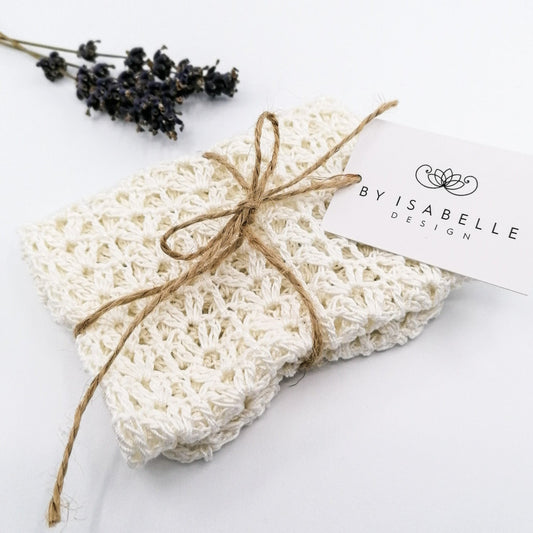 Exfoliating washcloth - white