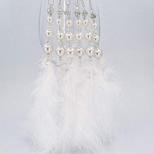 Hanging feather ornaments