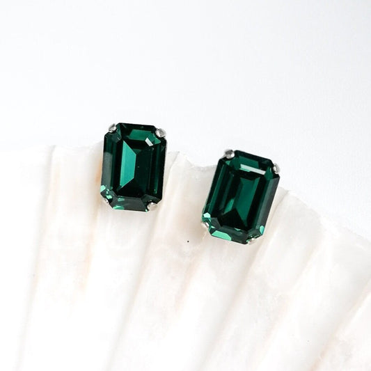 Nova earrings - emerald green