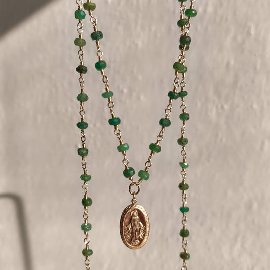 Emerald necklace with Madonna