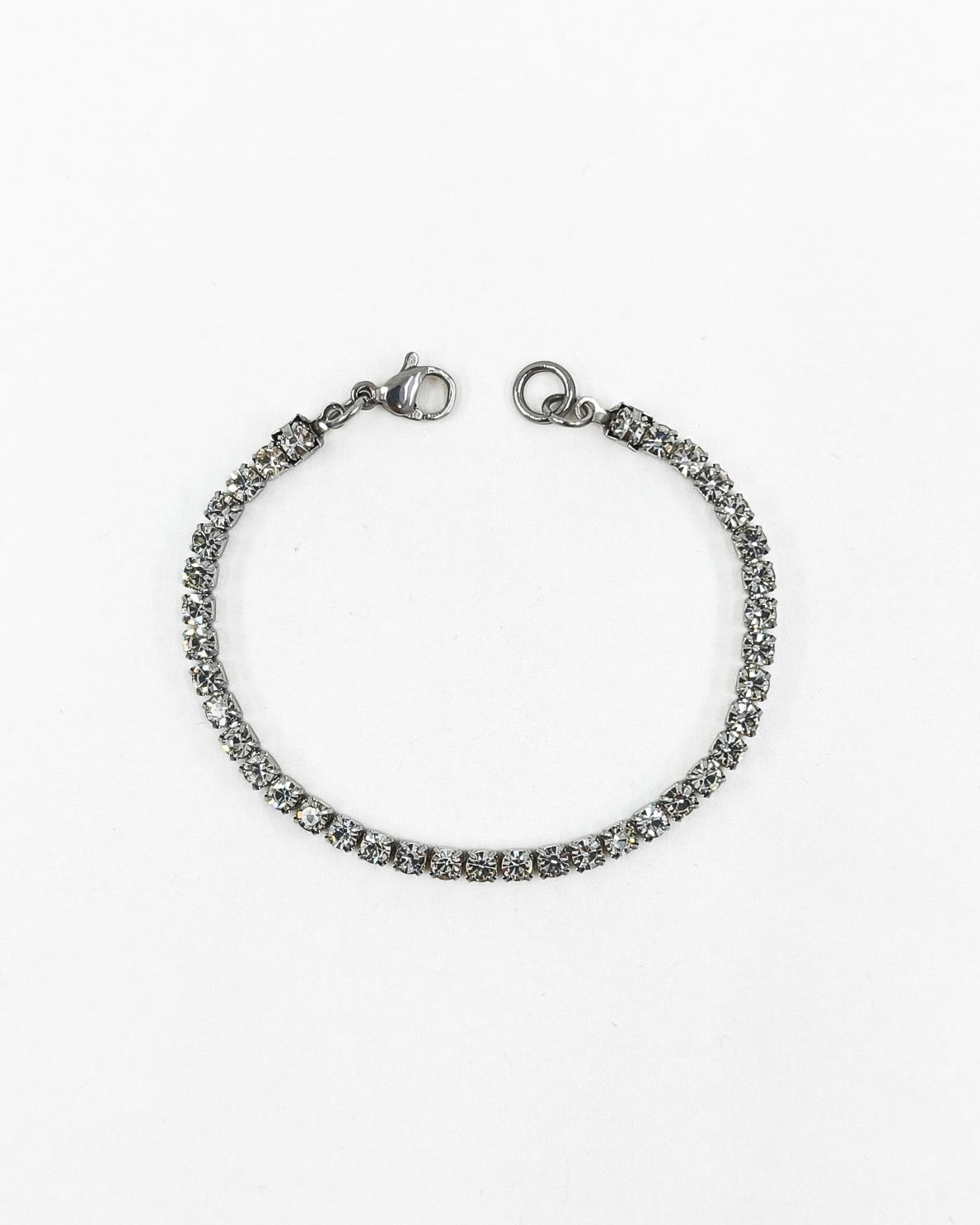 Tenisový náramek - 3 mm, stříbrný