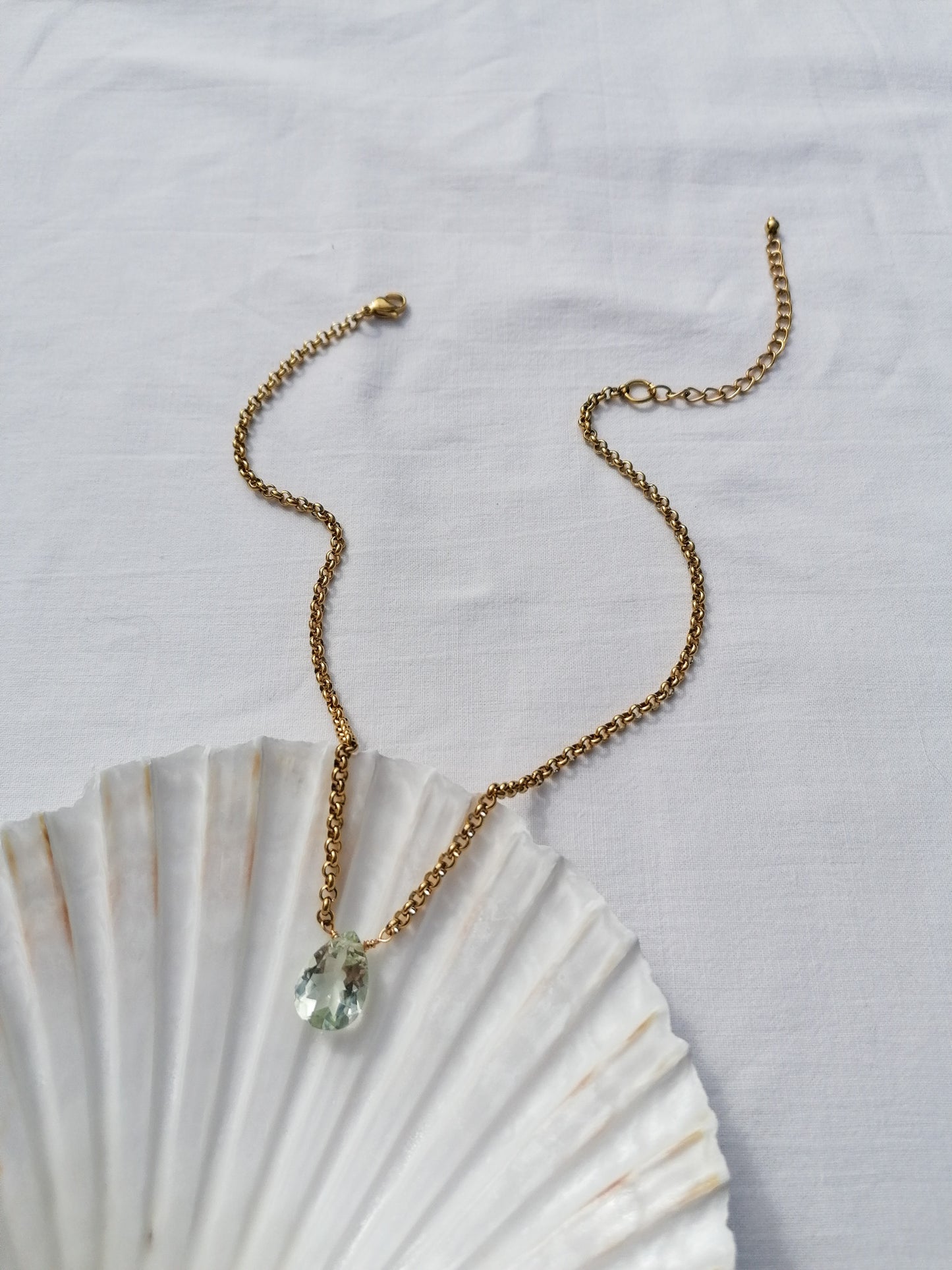 Green amethyst necklace