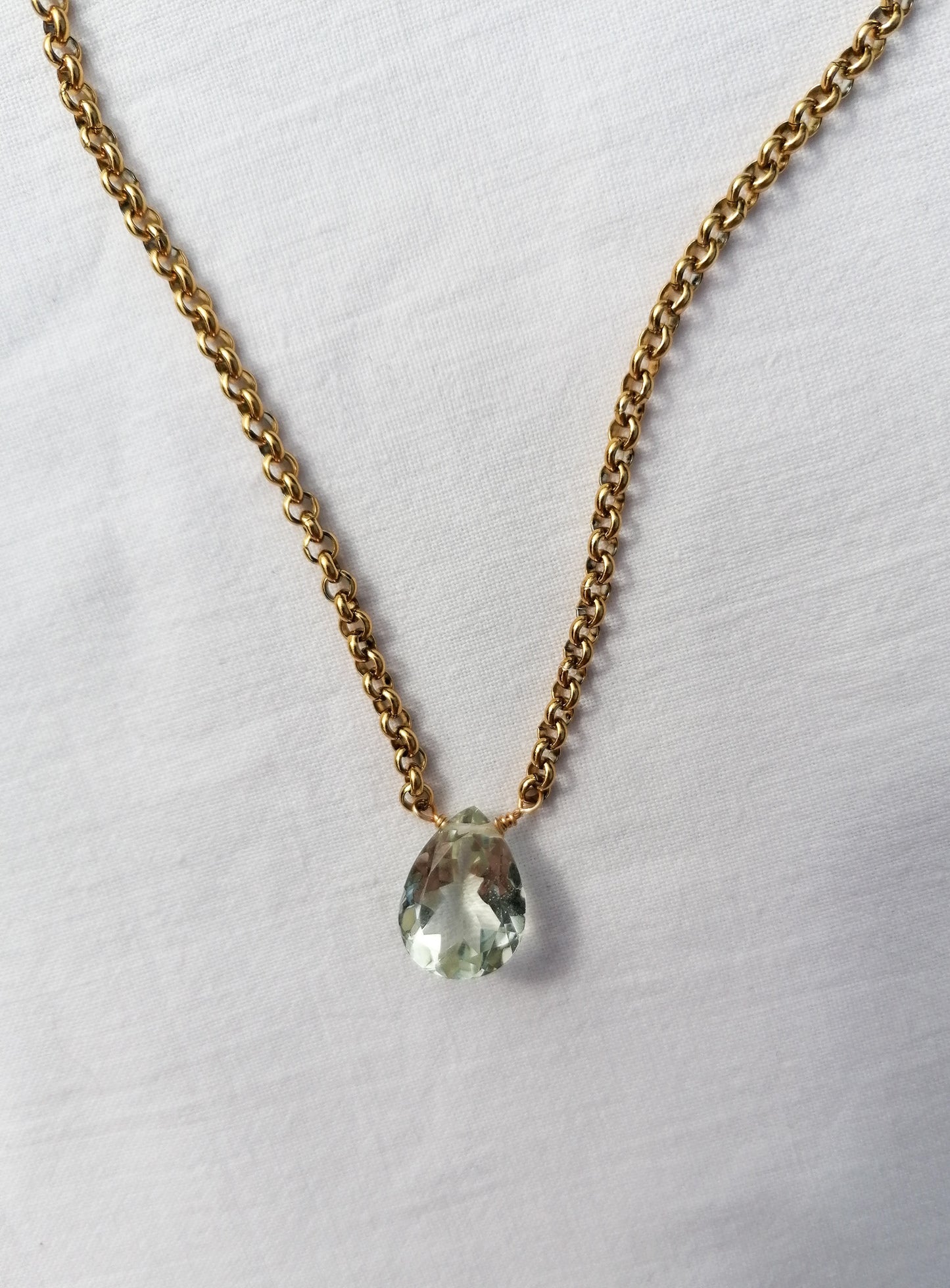 Green amethyst necklace