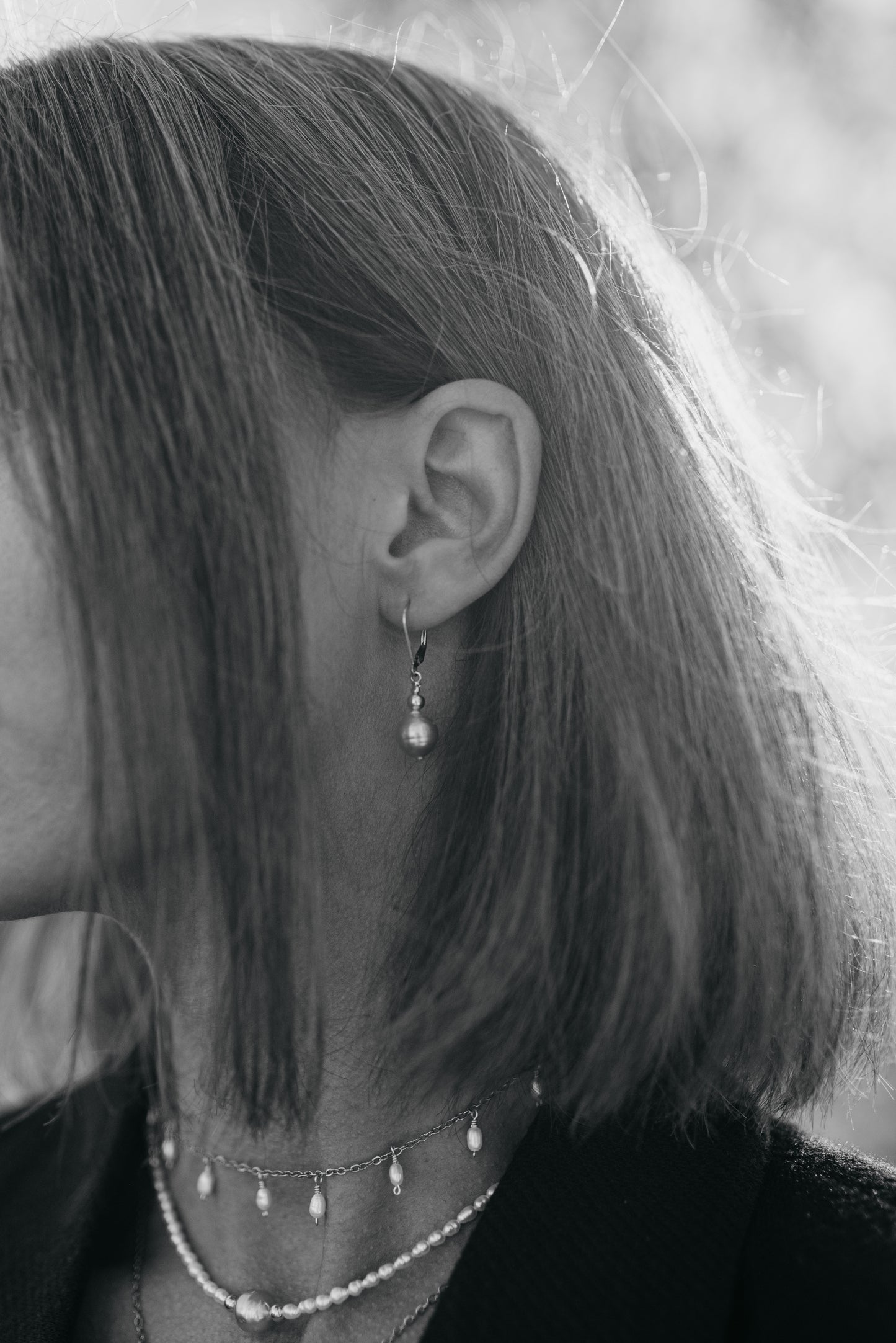 Náušnice s jihomořskými perlami